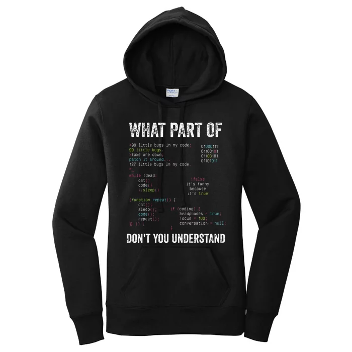 What Part Of Dont You Understand Computer Science Lovers Women's Pullover Hoodie