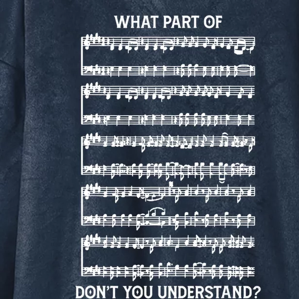 What Part Of The Music Notes You Don't Understand Musician Gift Hooded Wearable Blanket