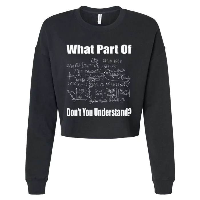 What Part Of DonT You Understand Funny Math Teacher Cropped Pullover Crew