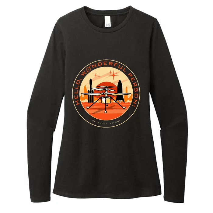 Wonderful Person On Mars Womens CVC Long Sleeve Shirt