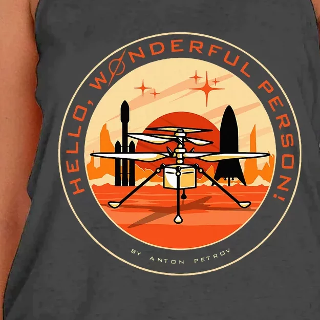 Wonderful Person On Mars Women's Knotted Racerback Tank