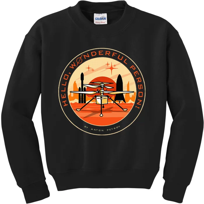 Wonderful Person On Mars Kids Sweatshirt