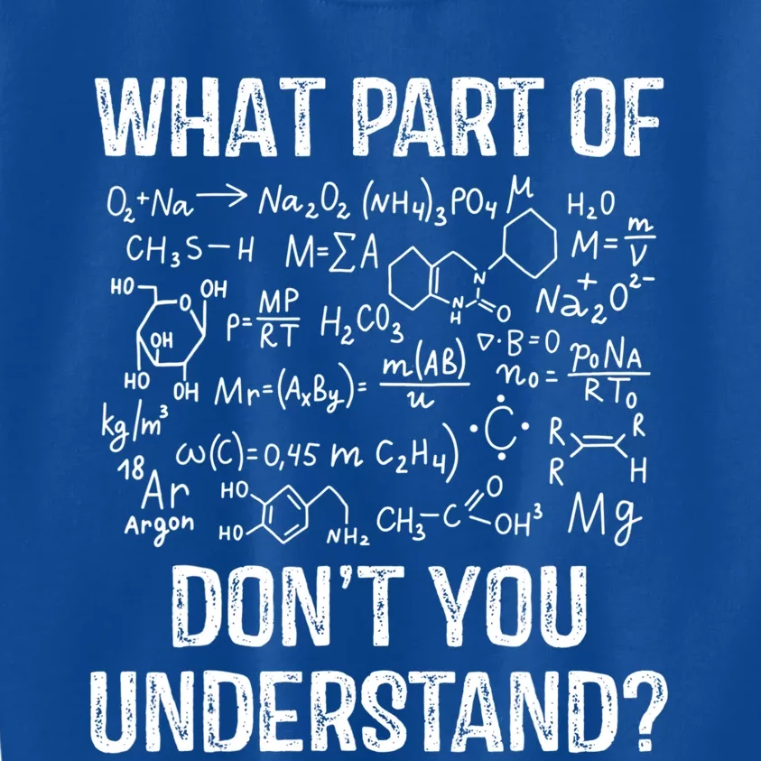 What Part Of Don't You Understand Chemistry Teacher Student Gift Kids Sweatshirt