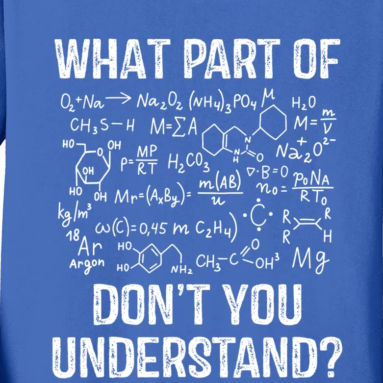 What Part Of Don't You Understand Chemistry Teacher Student Gift Kids Long Sleeve Shirt