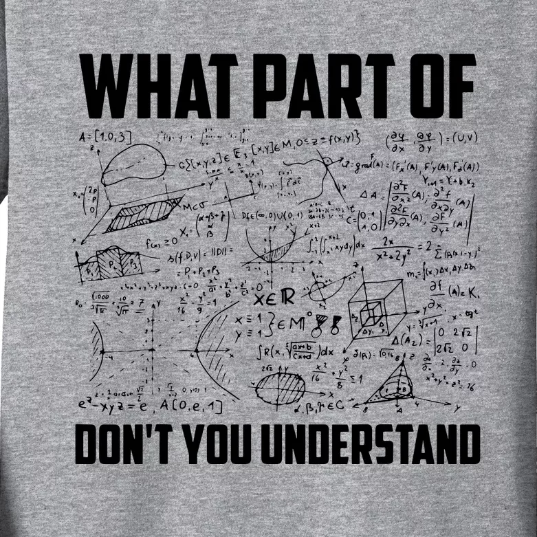 What Part Of Dont You Understand Funny Math Teacher Gift Kids Long Sleeve Shirt