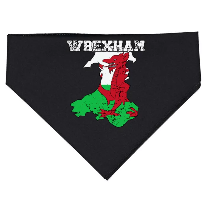 Wrexham Pride Of Wales Welsh Dragon Football USA-Made Doggie Bandana