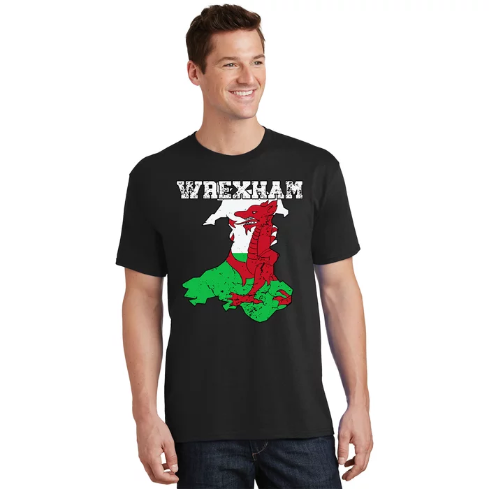 Wrexham Pride Of Wales Welsh Dragon Football T-Shirt