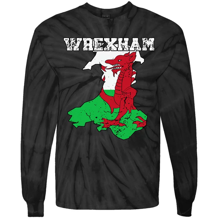 Wrexham Pride Of Wales Welsh Dragon Football Tie-Dye Long Sleeve Shirt