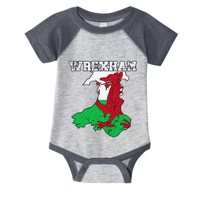 Wrexham Pride Of Wales Welsh Dragon Football Infant Baby Jersey Bodysuit