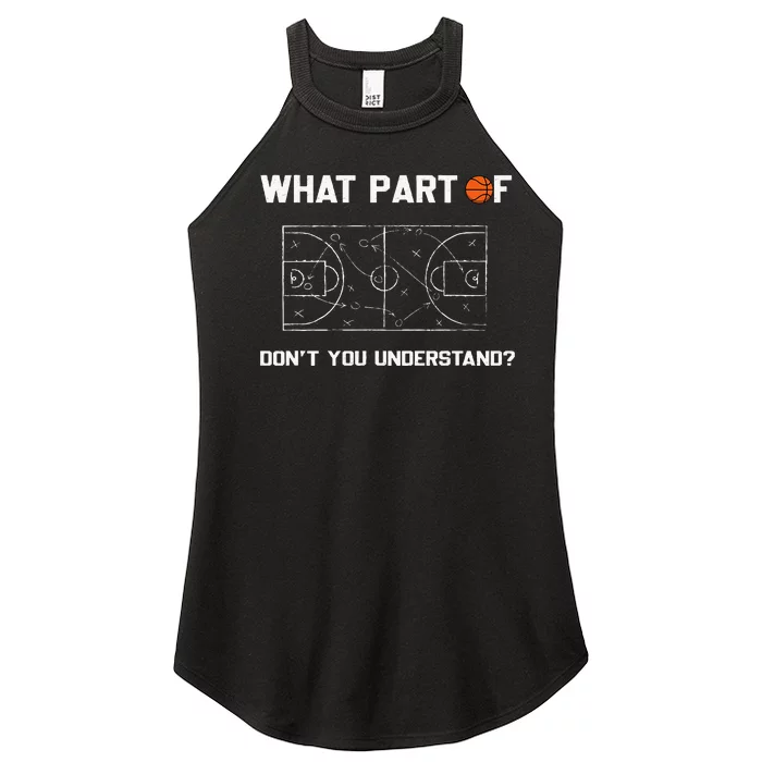 What Part Of Don't You Understand Funny Basketball Coach Women’s Perfect Tri Rocker Tank