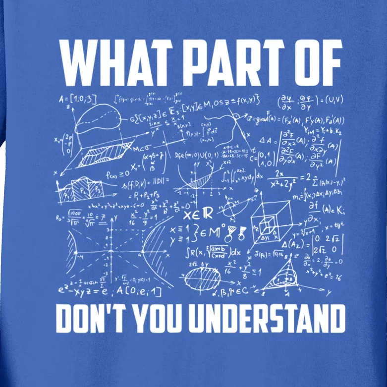 What Part Of Don't You Understand Funny Math Teacher Gift Kids Long Sleeve Shirt