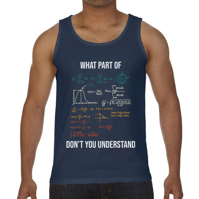 What Part Of Retro Funny Mechanical Engineer Maths Comfort Colors® Tank Top