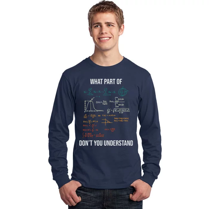 What Part Of Retro Funny Mechanical Engineer Maths Tall Long Sleeve T-Shirt