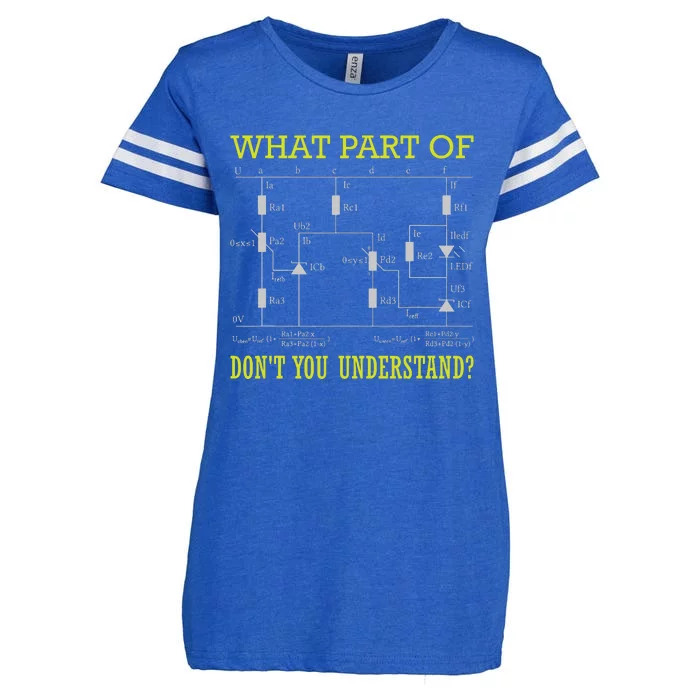 What Part Of Dont You Understand Electrician Enza Ladies Jersey Football T-Shirt