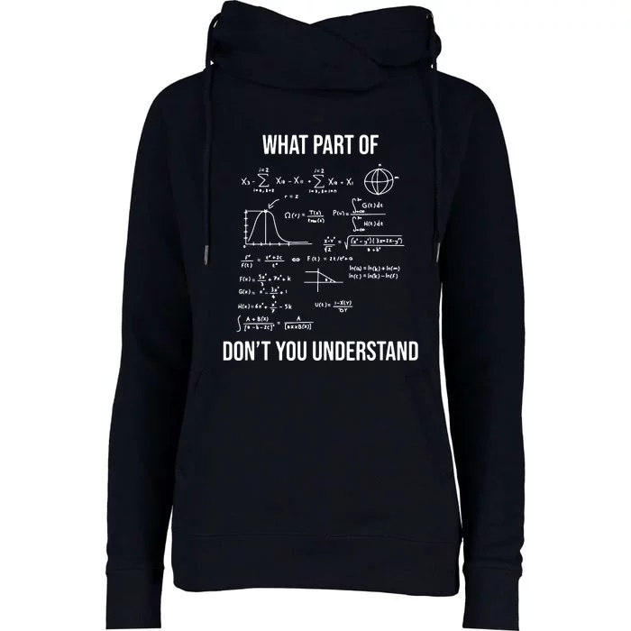 What Part Of Funny Mechanical Engineer Mathematician Womens Funnel Neck Pullover Hood