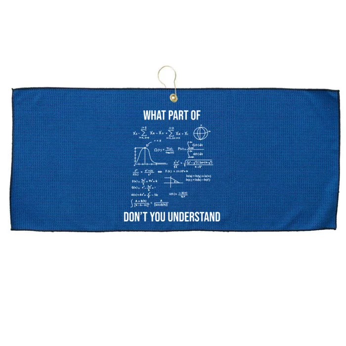 What Part Of Funny Mechanical Engineer Mathematician Large Microfiber Waffle Golf Towel