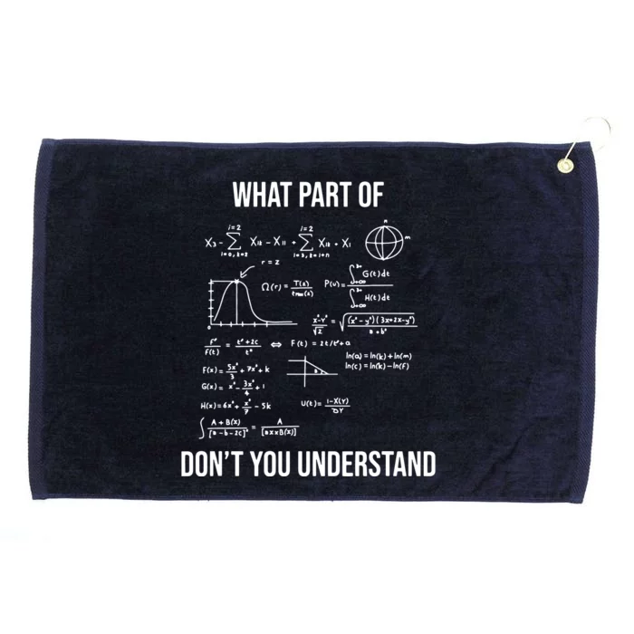 What Part Of Funny Mechanical Engineer Mathematician Grommeted Golf Towel