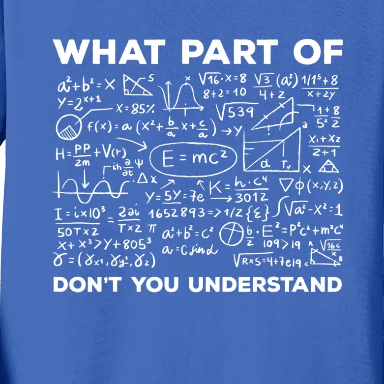 What Part Of Don't You Understand Funny Math Teacher Gift Kids Long Sleeve Shirt