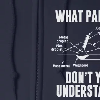 What Part Of Dont You Understand Welder Gift Welding Costume Full Zip Hoodie