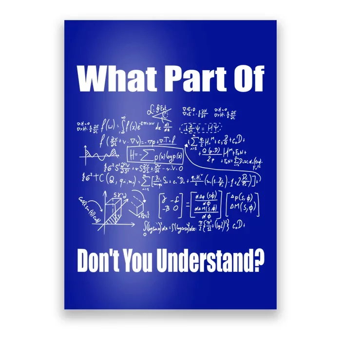 What Part Of Don't You Understand Funny Math Teacher Gift Poster