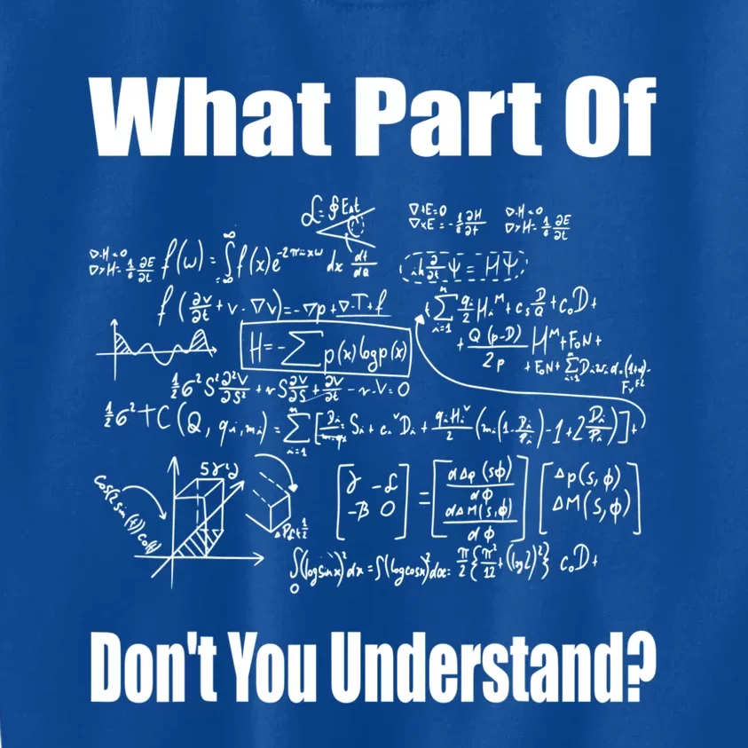 What Part Of Don't You Understand Funny Math Teacher Gift Kids Sweatshirt