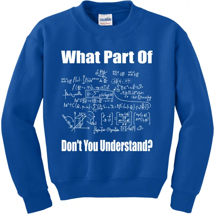 What Part Of Don't You Understand Funny Math Teacher Gift Kids Sweatshirt