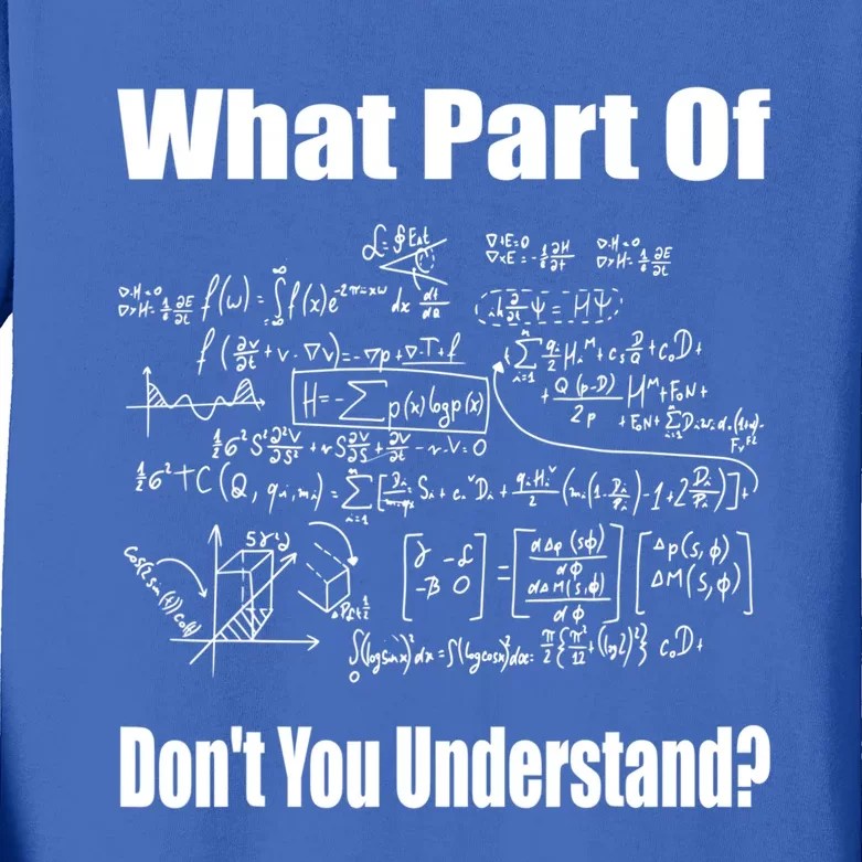 What Part Of Don't You Understand Funny Math Teacher Gift Kids Long Sleeve Shirt