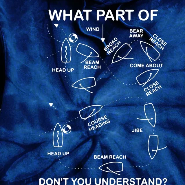 What Part Of Sailing Dont You Understand Captain Sailboat Tie Dye Hoodie