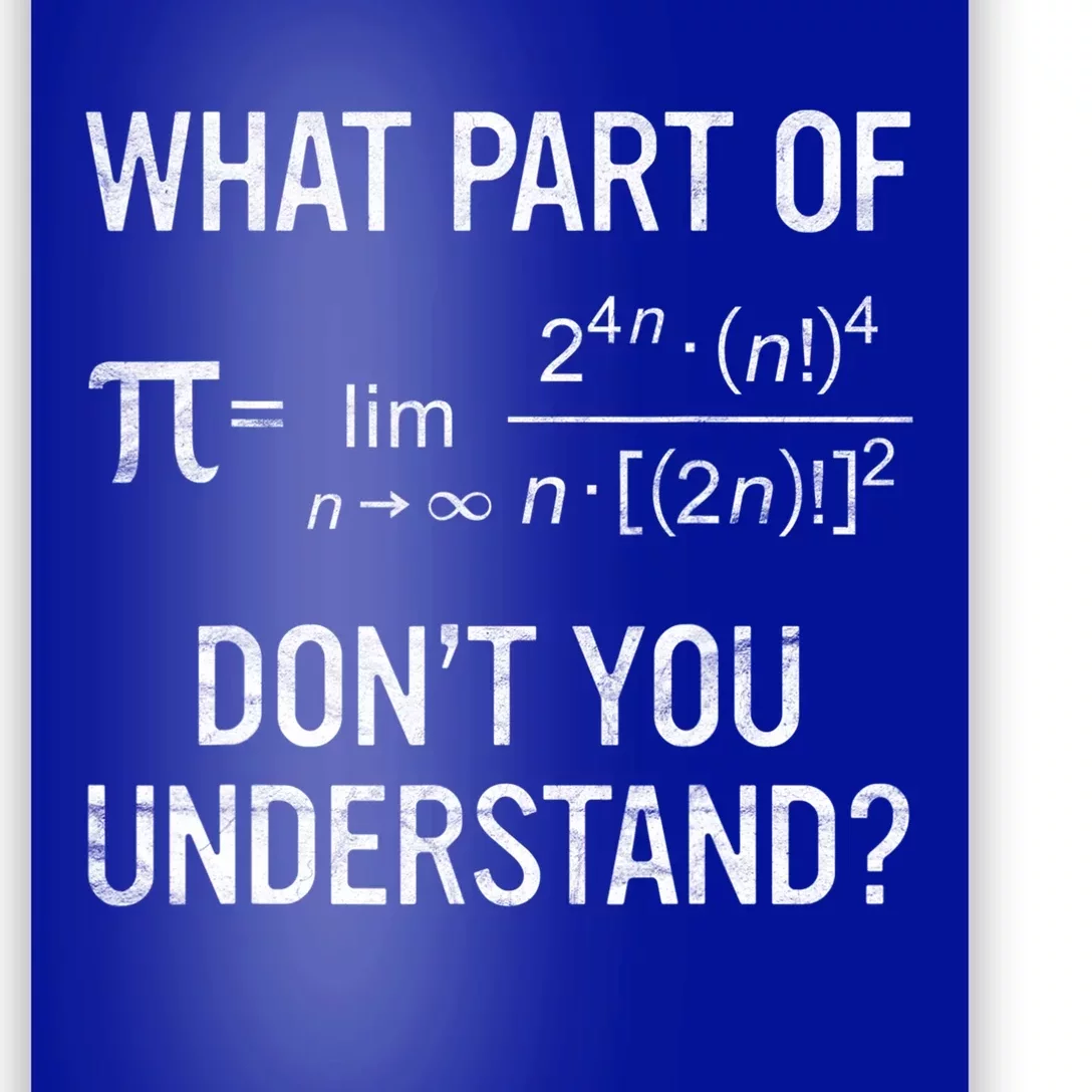 What Part Of Don't You Understand Math Equation Pi Day Gift Poster