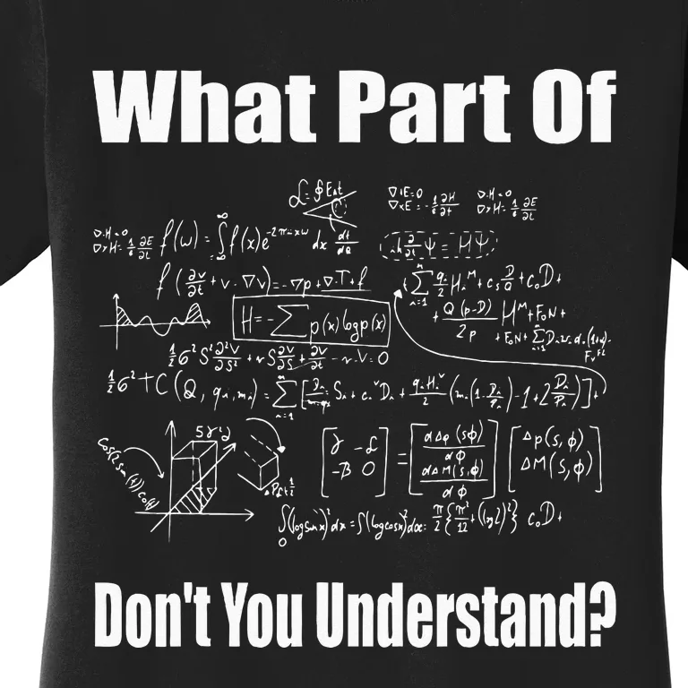 What Part Of Dont You Understand Funny Math Teacher Women's T-Shirt