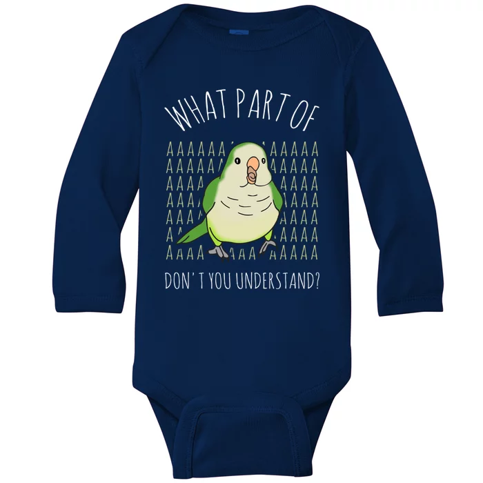 What Part Of Aaaaa Don&X27;T You Understand Green Quaker Baby Long Sleeve Bodysuit