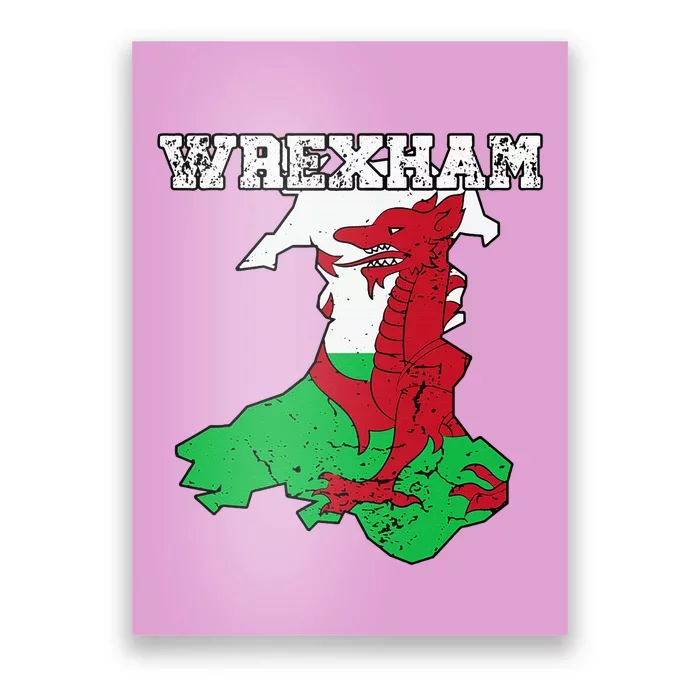 Wrexham Pride Of Wales Welsh Dragon Football Fan Poster