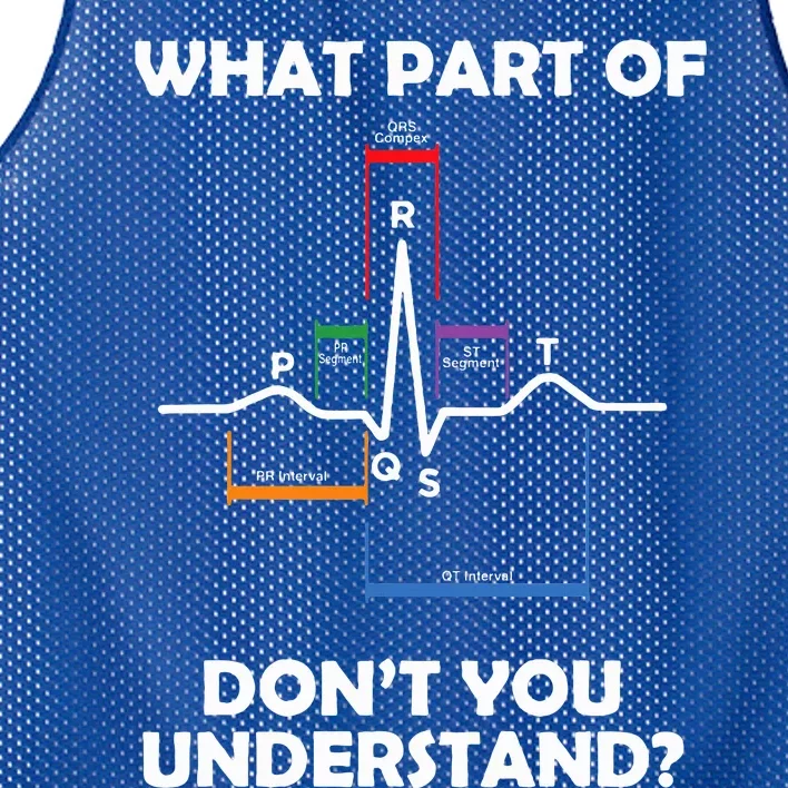 What Part of PQRST Don't You Understand Cardiac Doctor Nurse Mesh Reversible Basketball Jersey Tank