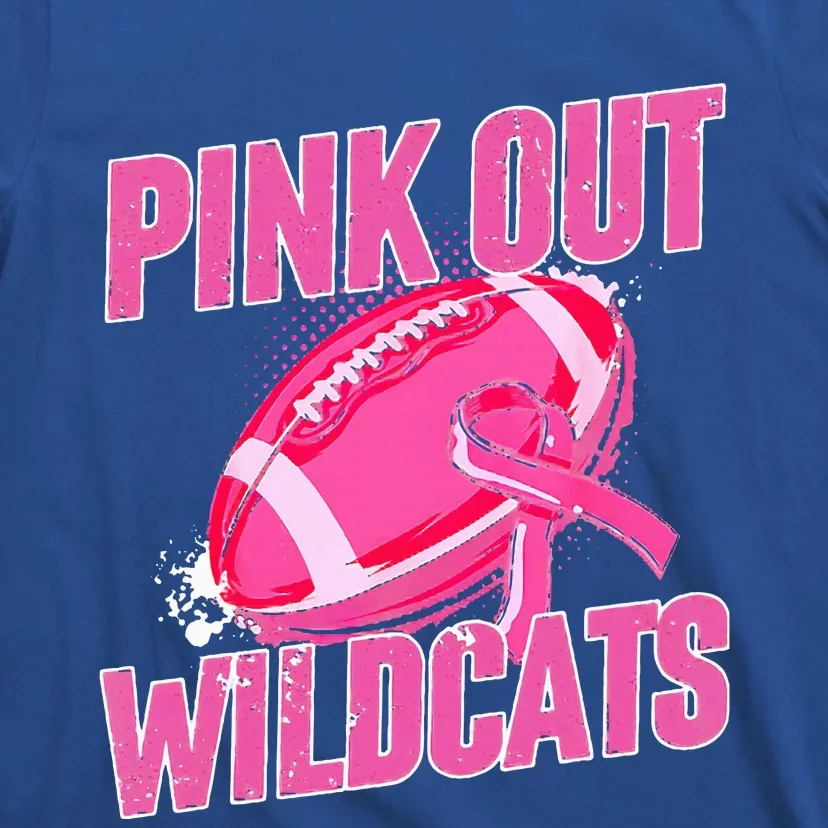 Wildcats Pink Out Football Tackle Breast Cancer T-Shirt