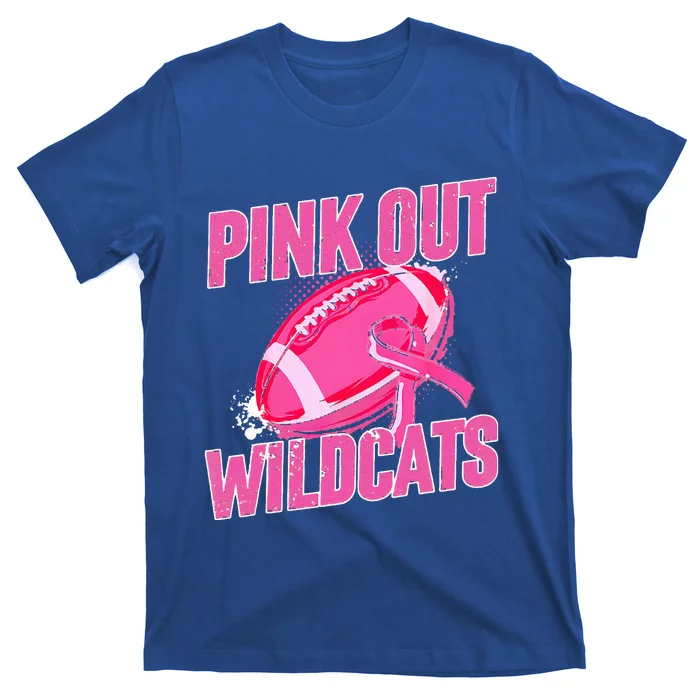 Wildcats Pink Out Football Tackle Breast Cancer T-Shirt