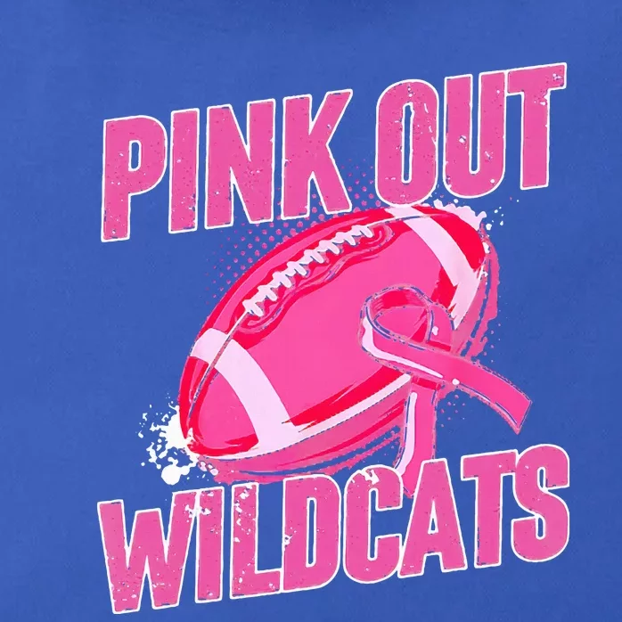 Wildcats Pink Out Football Tackle Breast Cancer Zip Tote Bag