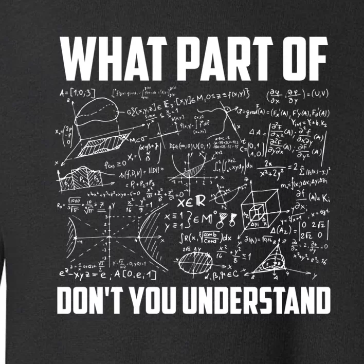 What Part Of Don't You Understand Funny Math Teacher Gift Toddler Sweatshirt