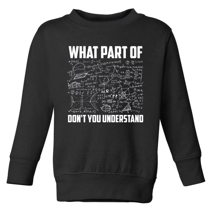 What Part Of Don't You Understand Funny Math Teacher Gift Toddler Sweatshirt