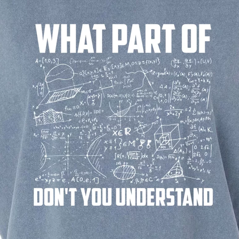 What Part Of Don't You Understand Funny Math Teacher Gift Garment-Dyed Women's Muscle Tee