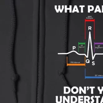 What Part Of Pqrst DonT You Understand Cardiac Doctor Nurse Full Zip Hoodie