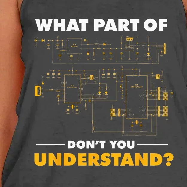 What Part Of Don't You Understand Electrical Electricians Women's Knotted Racerback Tank