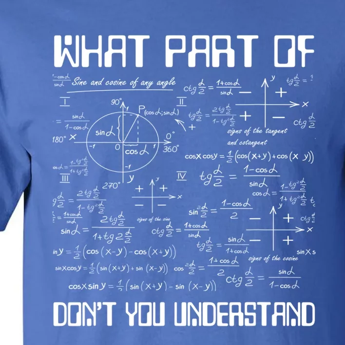 What Part Of Don't You Understand Funny Math Gift Meaningful Gift Tall T-Shirt