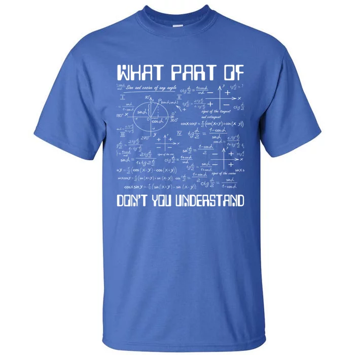 What Part Of Don't You Understand Funny Math Gift Meaningful Gift Tall T-Shirt