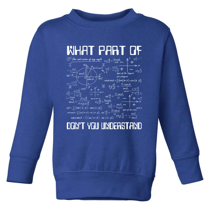 What Part Of Don't You Understand Funny Math Gift Meaningful Gift Toddler Sweatshirt