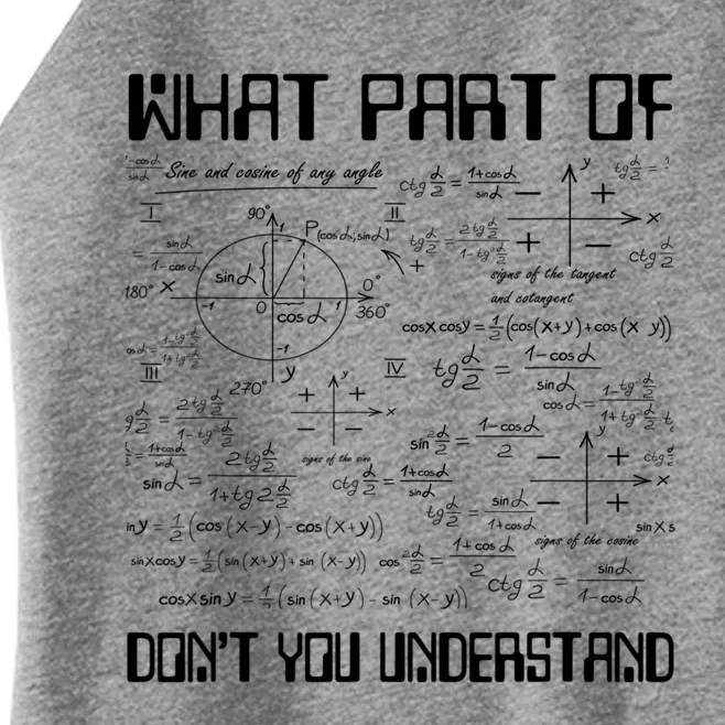 What Part Of Don't You Understand Funny Math Gift Meaningful Gift Women’s Perfect Tri Rocker Tank