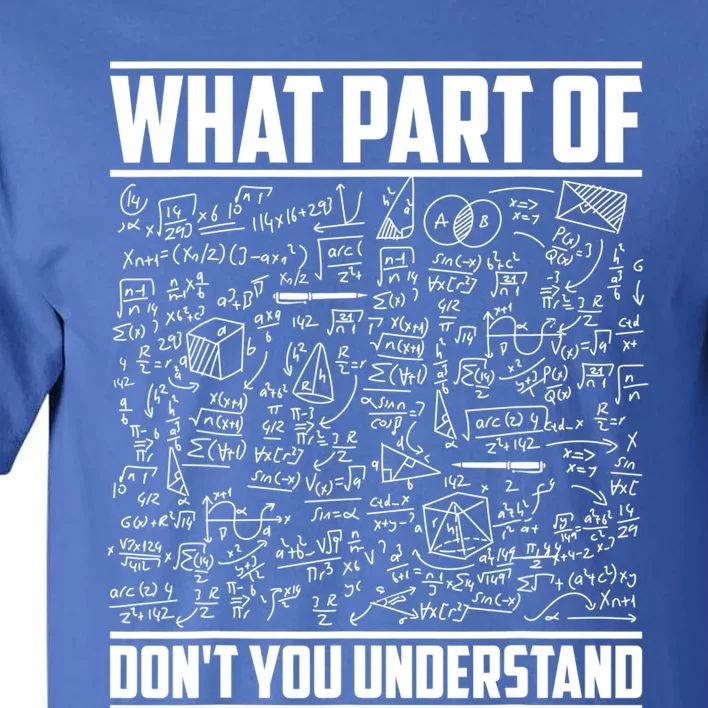 What Part Of Don't You Understand Funny Math Teacher Gift Tall T-Shirt