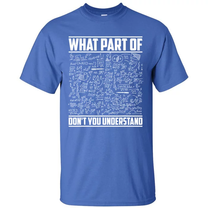 What Part Of Don't You Understand Funny Math Teacher Gift Tall T-Shirt