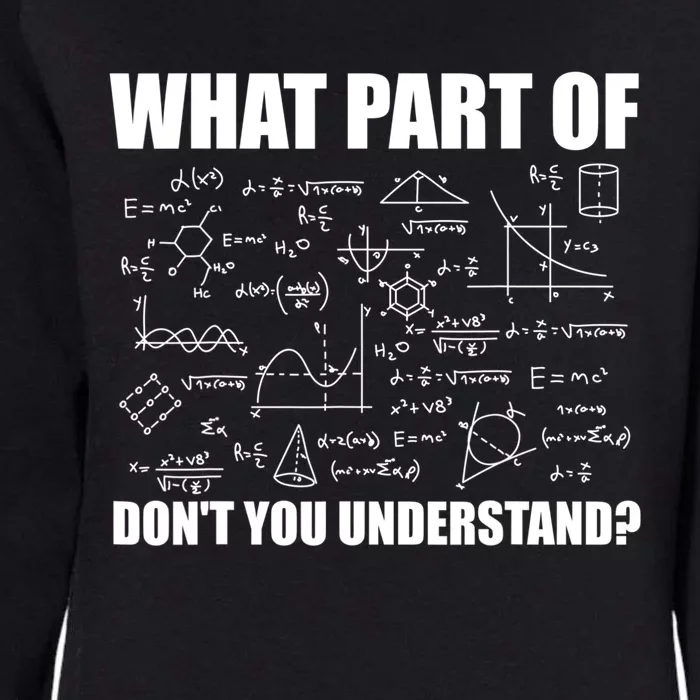 What Part Of Don't You Understand Funny Math Teacher Gift Womens California Wash Sweatshirt