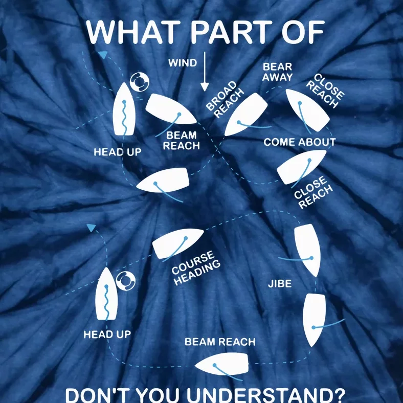 What Part Of Sailing Don't You Understand Captain Sailboat Tie-Dye T-Shirt