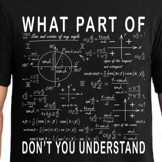 What Part Of Don't You Understand Funny Math Teacher Gift Pajama Set